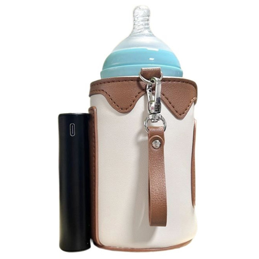 Portable Bottle Warmer Outdoor Baby Milk Heater Travel Feeding Insulation Bag Size L  /  EU Plug