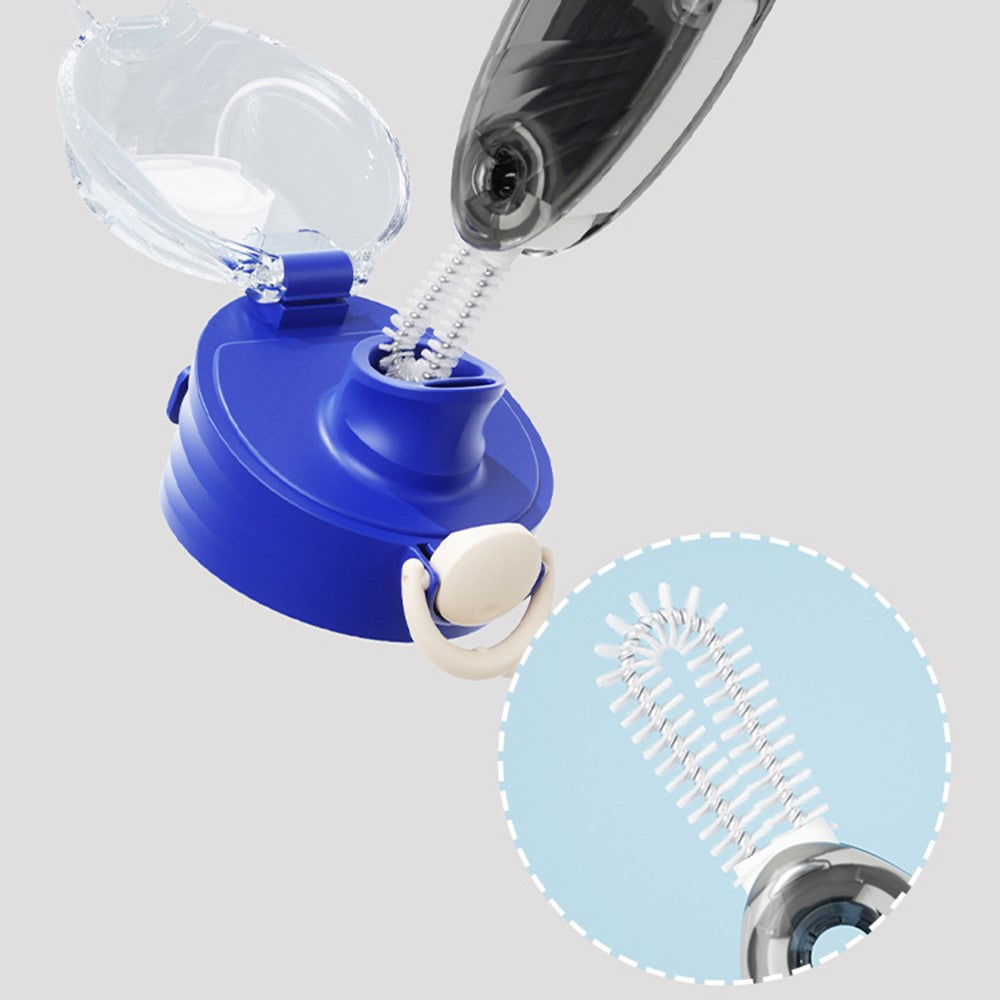 U-Shape 4-in-1 Multifunctional Cup Lid Brush Crevice Cleaning Brush Portable Feeding Bottle Brush