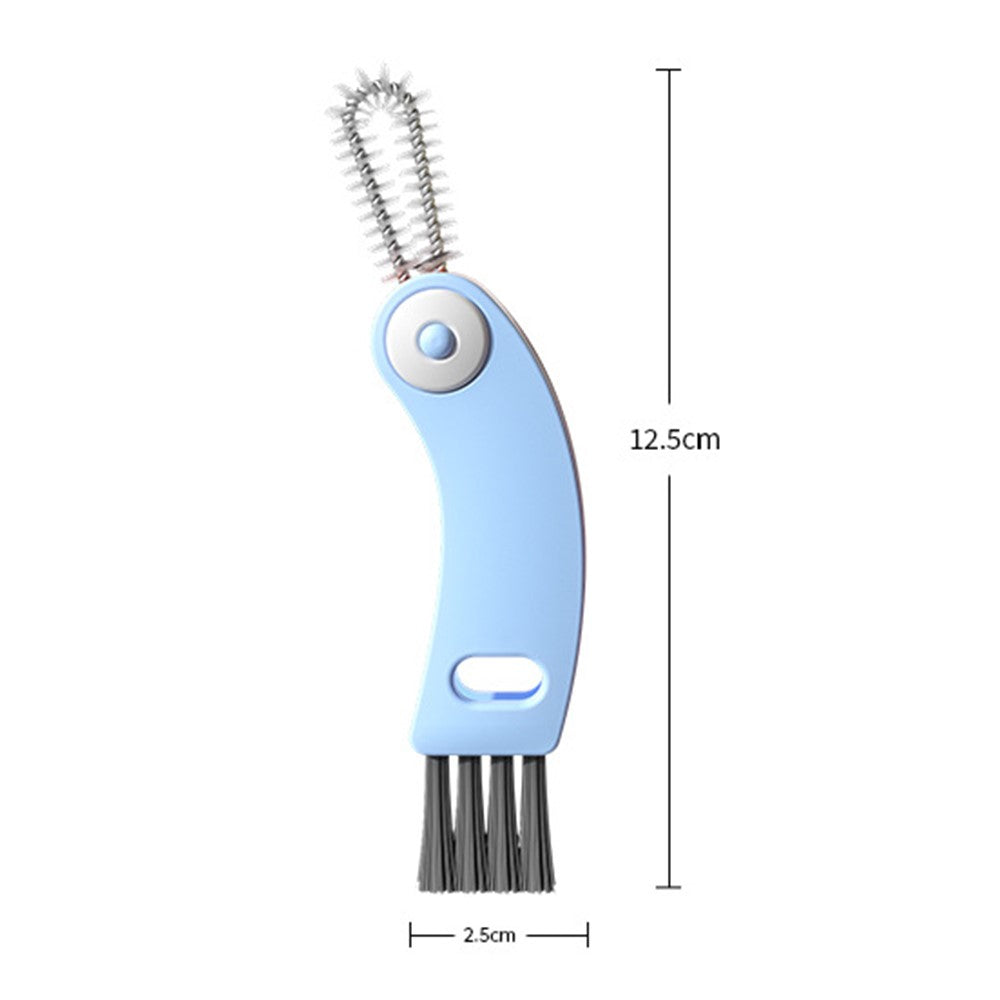3-in-1 Multifunctional Cup Lid Brush Crevice Cleaning Brush Feeding Bottle Brush Cup Mouth Groove Washing Tool
