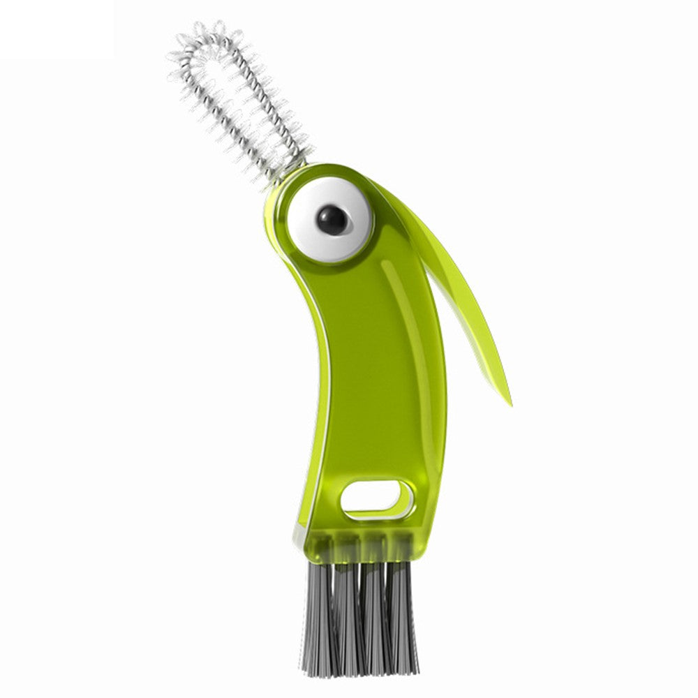 3-in-1 Multifunctional Cup Lid Brush Crevice Cleaning Brush Feeding Bottle Brush Cup Mouth Groove Washing Tool
