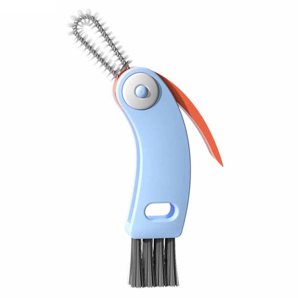 3-in-1 Multifunctional Cup Lid Brush Crevice Cleaning Brush Feeding Bottle Brush Cup Mouth Groove Washing Tool