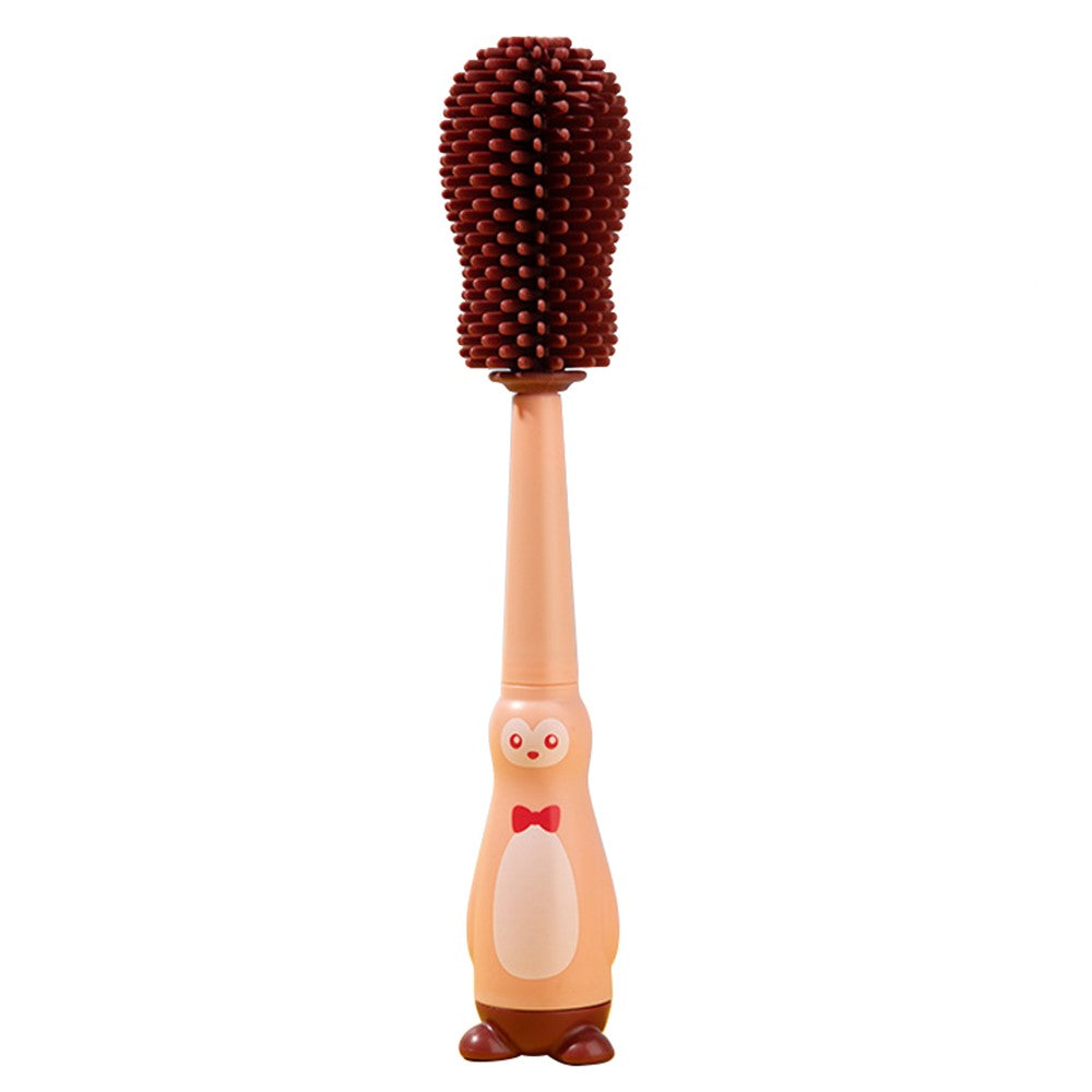 4 in 1 Food Grade Silicone Bottle Brush Baby Pacifier Cup Nipple Cartoon Cleaning Brush ST