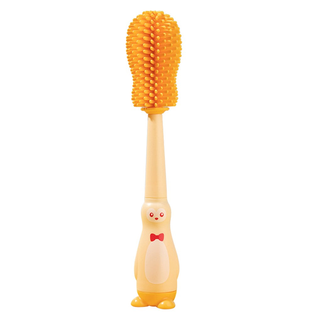 4 in 1 Food Grade Silicone Bottle Brush Baby Pacifier Cup Nipple Cartoon Cleaning Brush ST