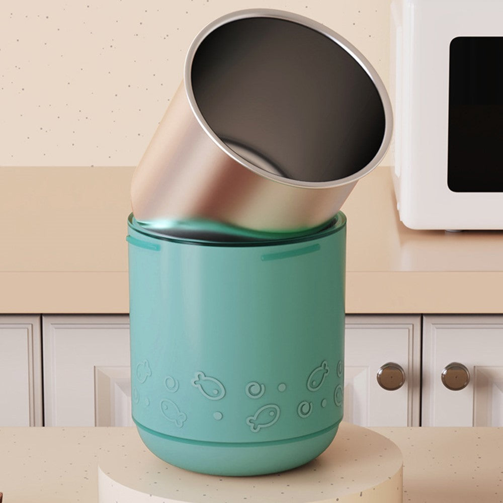 JIAYI BABY Scale Design Kids Learning Drinking Cup Stainless Steel+PP Drinking Bottle with Silicone Straw (BPA-Free, No FDA Certified)