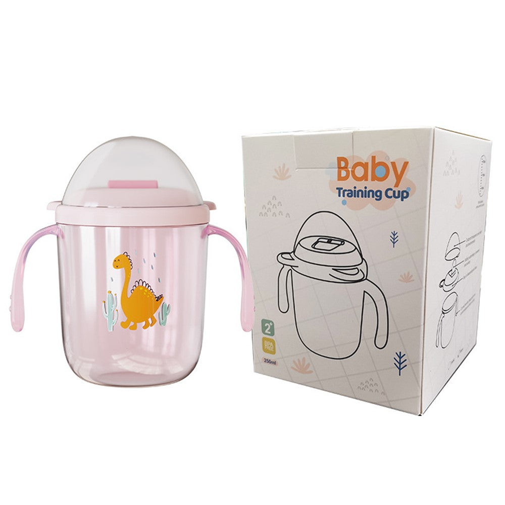 250ml Baby Feeding Cup Children Learn Drinking Bottle with Handles ST (BPA Free, No FDA Certificate)