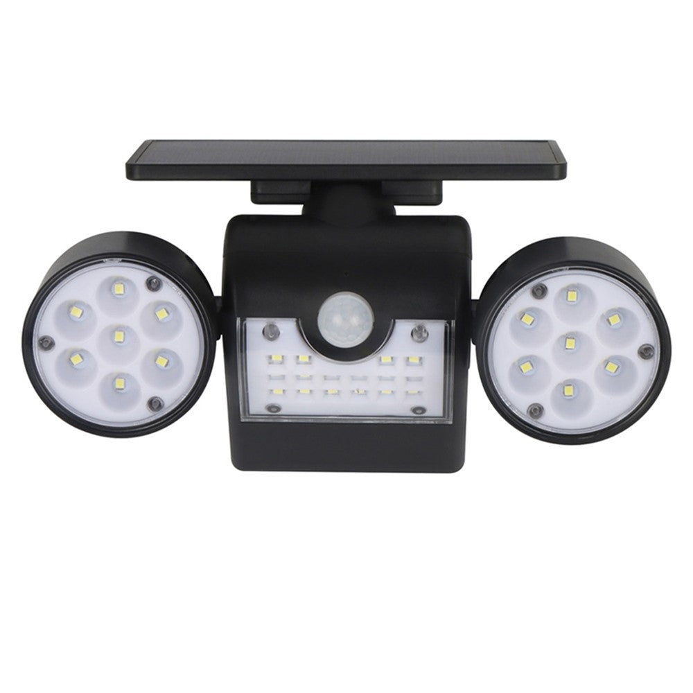 30-LED Solar Light Dual Head Solar Lamp PIR Motion Sensor Spotlight Waterproof Wall Outdoor Lights