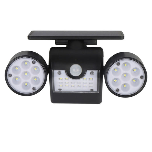 30-LED Solar Light Dual Head Solar Lamp PIR Motion Sensor Spotlight Waterproof Wall Outdoor Lights