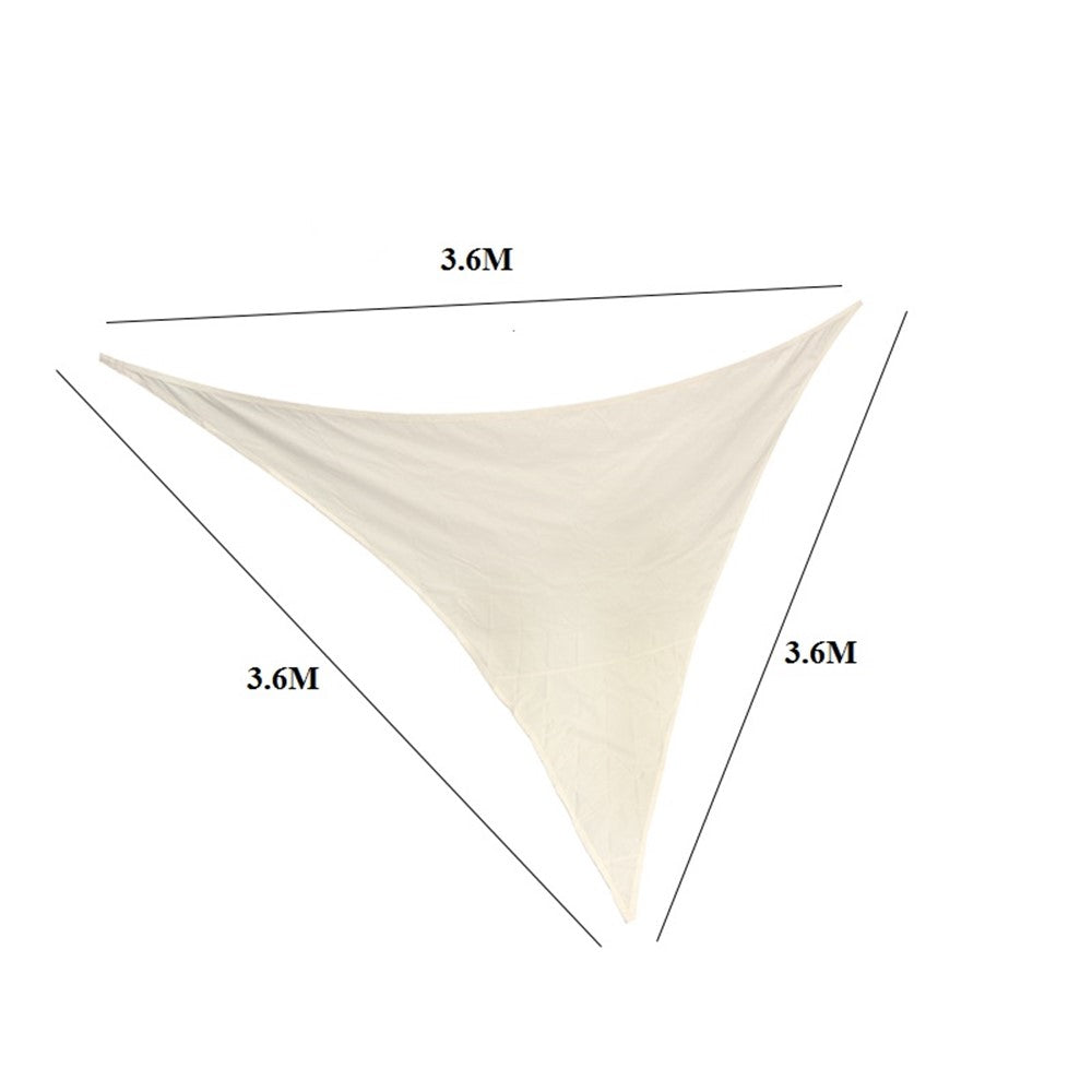 Breathable Sun Shade Sail UV Protection Triangle Sail, Size: 3.6 x 3.6 x 3.6m