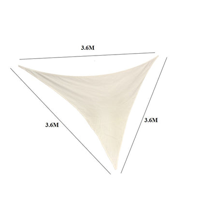 Breathable Sun Shade Sail UV Protection Triangle Sail, Size: 3.6 x 3.6 x 3.6m