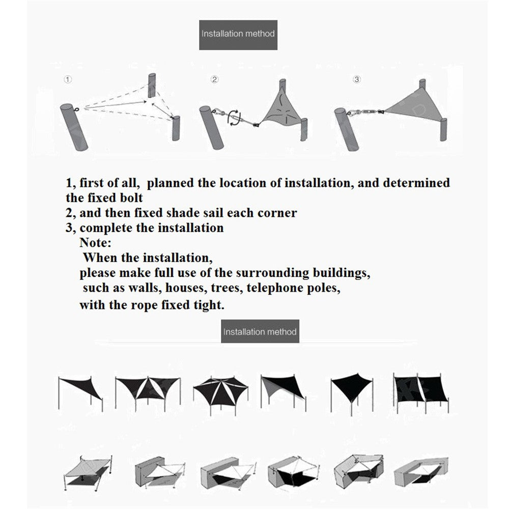 Breathable Sun Shade Sail UV Protection Triangle Sail, Size: 3.6 x 3.6 x 3.6m