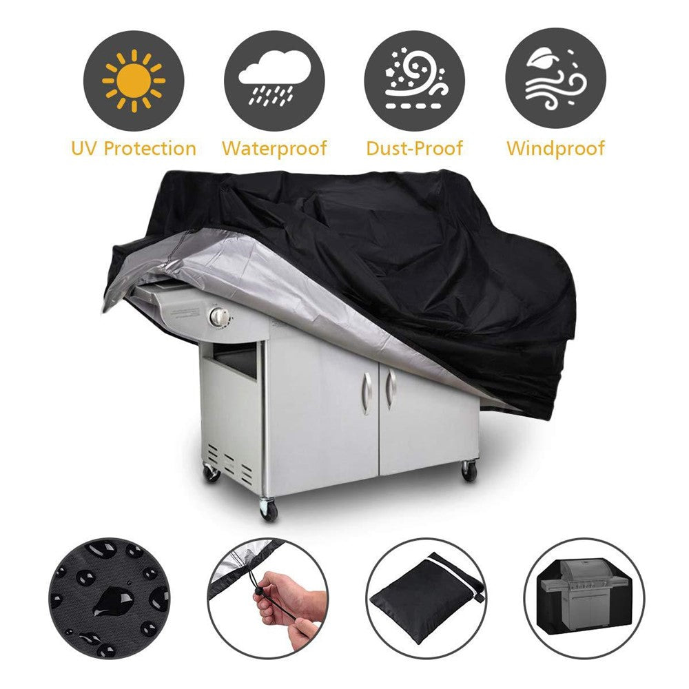 Waterproof BBQ Cover Outdoor Dustproof 210D Oxford Cloth Barbecue Grill Stove Protective Cover