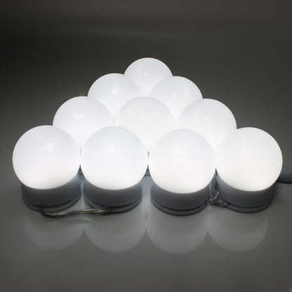 10-LED Mirror Dimmable Light Bulb Kit Vanity USB Makeup Mirror Light