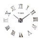 Frameless DIY Wall Clock 3D Acrylic Sticker Roman Numbers Wall Clock