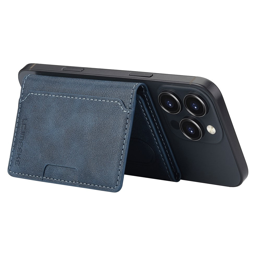 LC.IMEEKE Magnetic Card Holder Kickstand RFID Blocking PU Leather Phone Back Card Case