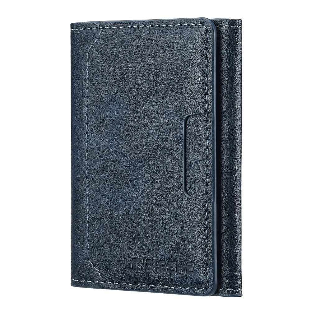 LC.IMEEKE Magnetic Card Holder Kickstand RFID Blocking PU Leather Phone Back Card Case