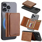 LC.IMEEKE Magnetic Card Holder Kickstand RFID Blocking PU Leather Phone Back Card Case