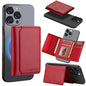 LC.IMEEKE Magnetic Card Holder Kickstand RFID Blocking PU Leather Phone Back Card Case