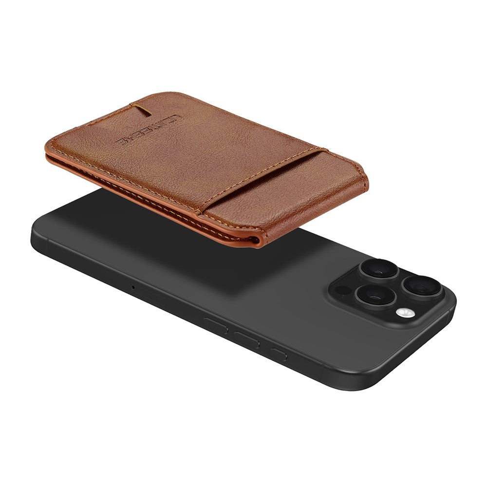 LC.IMEEKE Phone Magnetic Card Holder RFID Blocking Card Slots Leather Kickstand