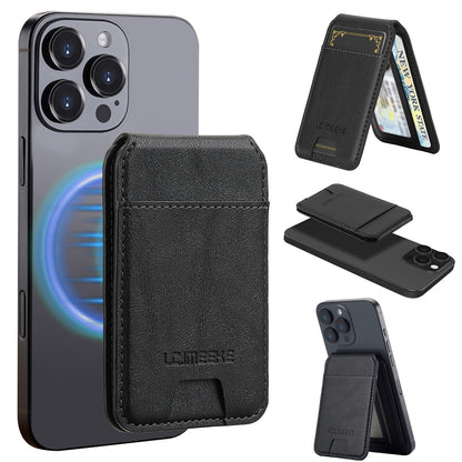 LC.IMEEKE Phone Magnetic Card Holder RFID Blocking Card Slots Leather Kickstand