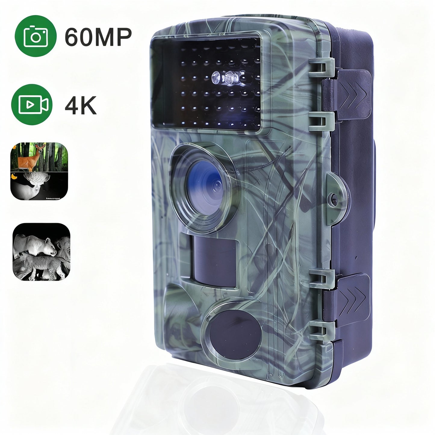 PR300 WIFI Wildlife Trail Camera 60MP 4K Video Night Vision Infrared IP66 Waterproof Animal Tracking Camera