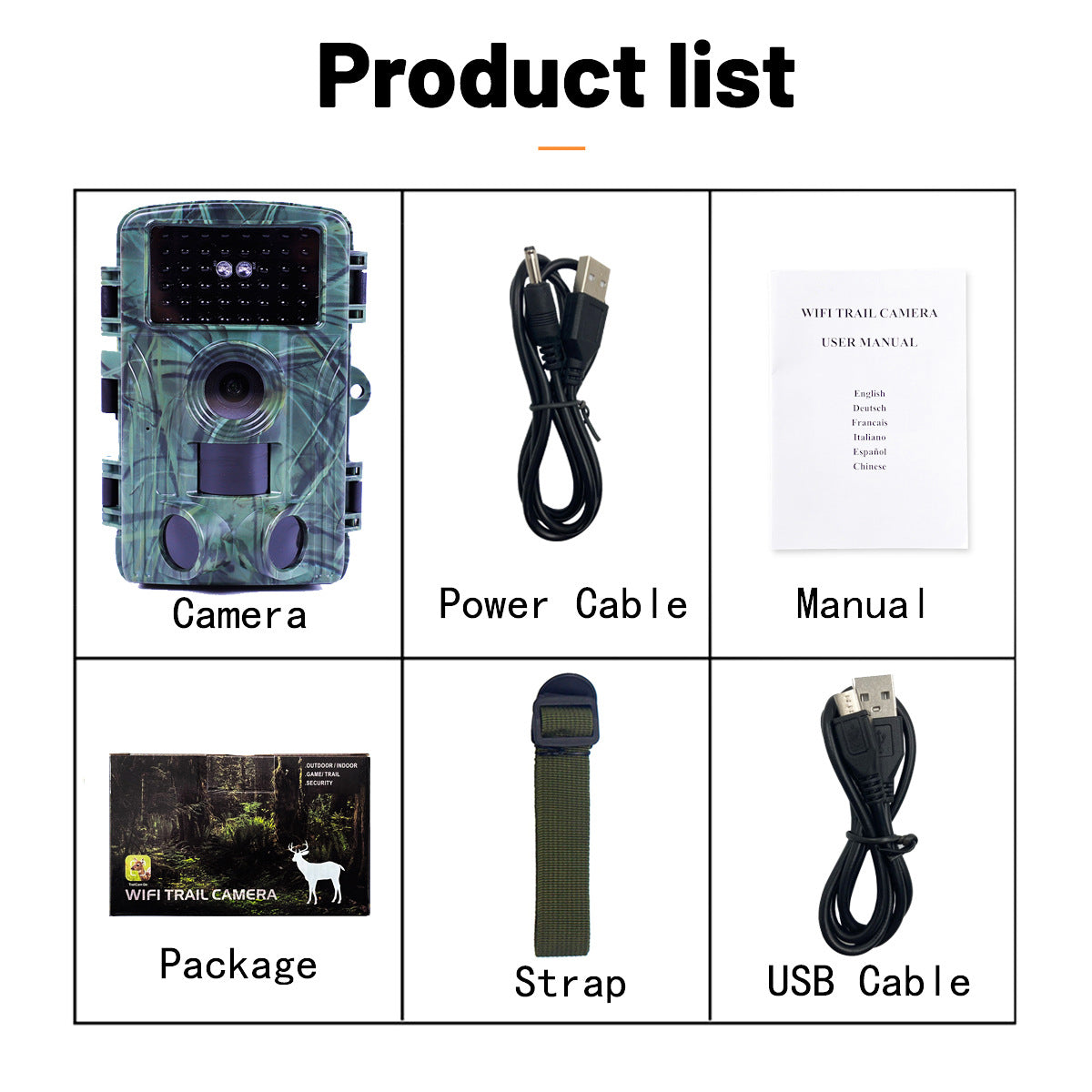 PR300 WIFI Wildlife Trail Camera 60MP 4K Video Night Vision Infrared IP66 Waterproof Animal Tracking Camera