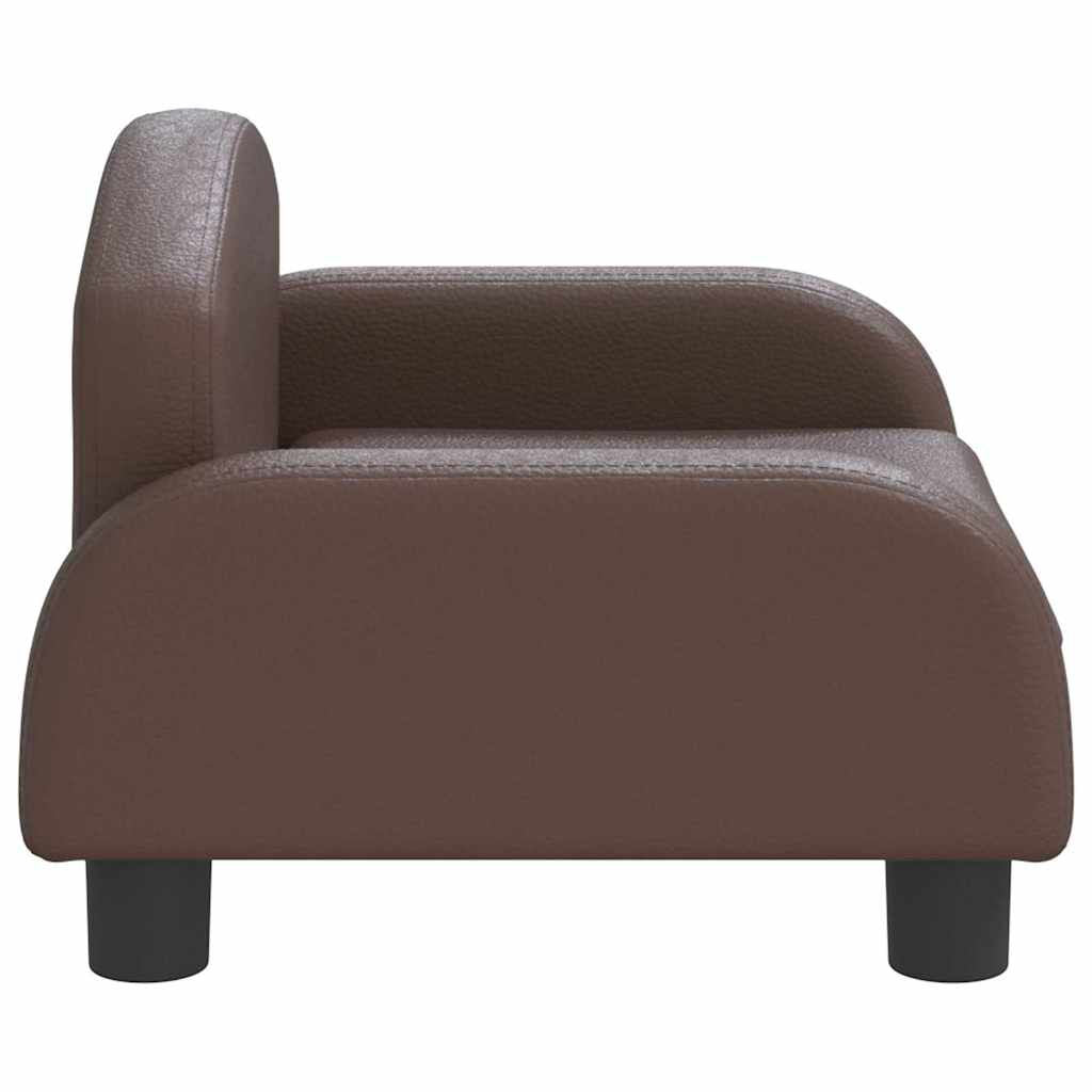 Hundebett Braun 50X40X30 Cm Kunstleder