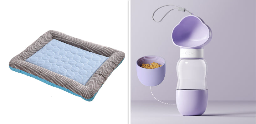 Kühlmatte für Hunde & Katzen – Sommer Kühlpad aus Ice Silk (atmungsaktiv & weich)