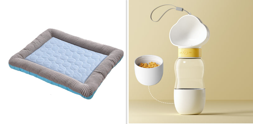 Kühlmatte für Hunde & Katzen – Sommer Kühlpad aus Ice Silk (atmungsaktiv & weich)