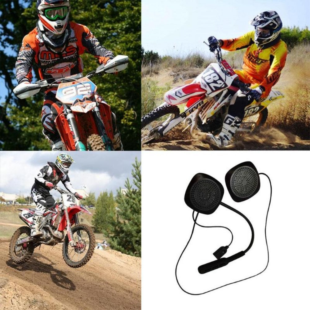 Motorrad Helm Bluetooth Headset – Kabelloser Kopfhörer mit Mikrofon