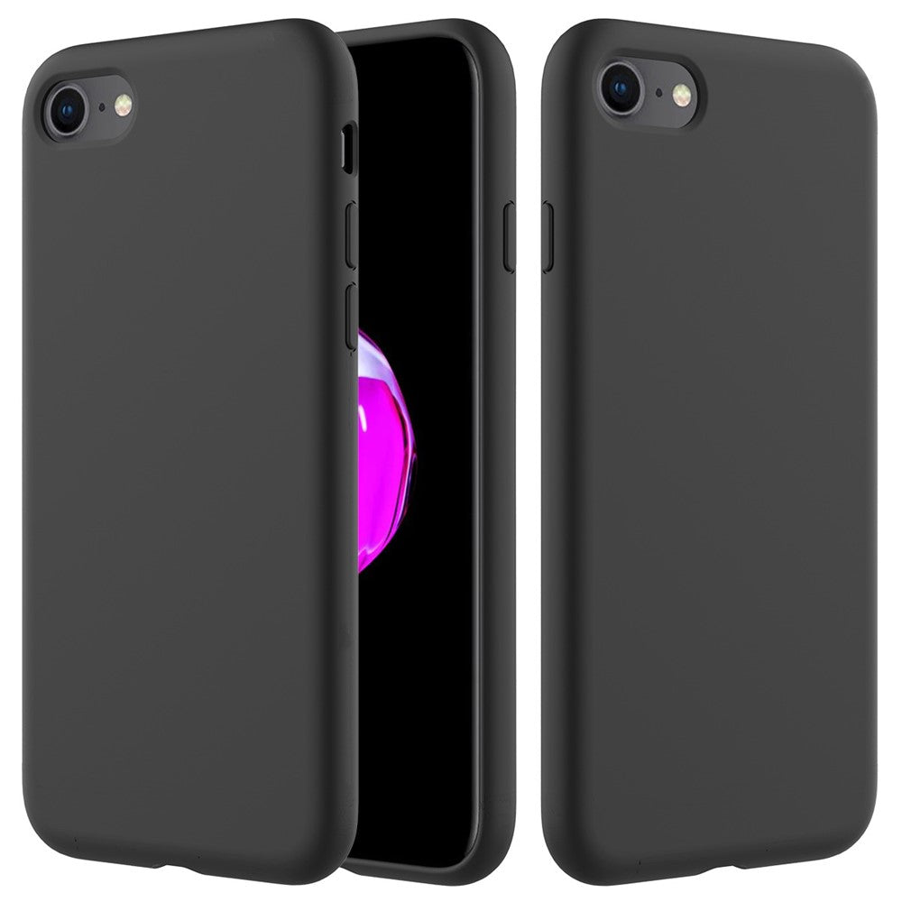 Edge Wrapped Liquid Silicone Phone Protection Case Cellphone Shell for iPhone 7/8/SE (2020)/SE (2022)