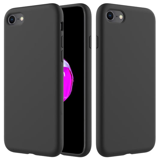 Edge Wrapped Liquid Silicone Phone Protection Case Cellphone Shell for iPhone 7/8/SE (2020)/SE (2022)