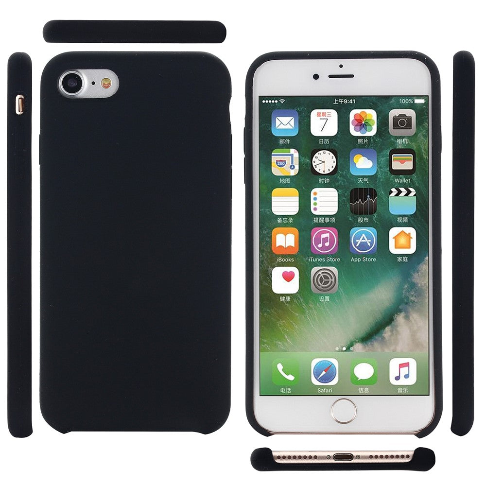 Edge Wrapped Liquid Silicone Phone Protection Case Cellphone Shell for iPhone 7/8/SE (2020)/SE (2022)