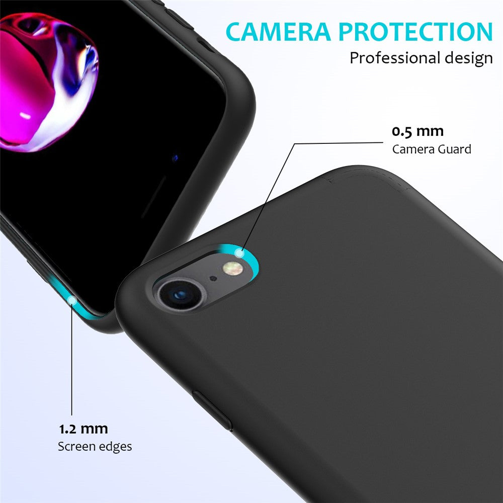 Edge Wrapped Liquid Silicone Phone Protection Case Cellphone Shell for iPhone 7/8/SE (2020)/SE (2022)
