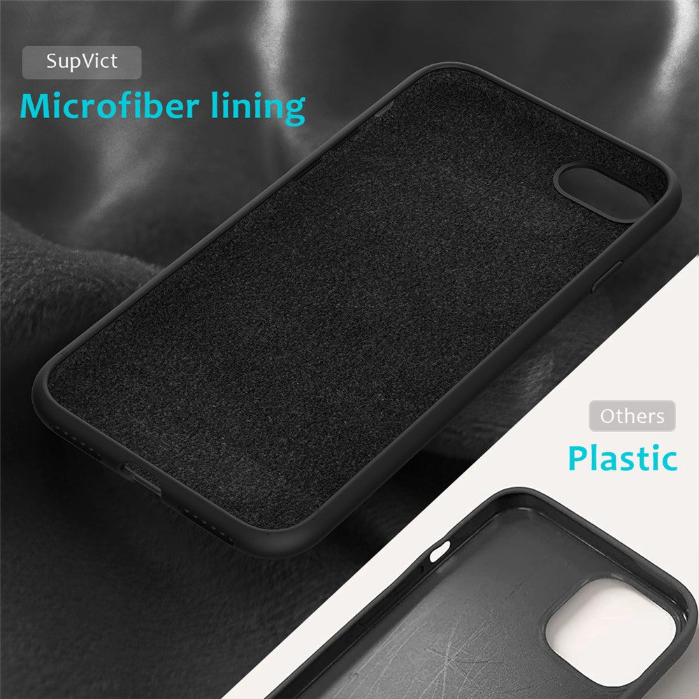 Edge Wrapped Liquid Silicone Phone Protection Case Cellphone Shell for iPhone 7/8/SE (2020)/SE (2022)