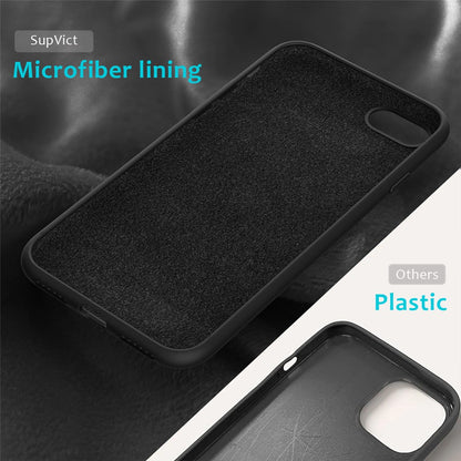Edge Wrapped Liquid Silicone Phone Protection Case Cellphone Shell for iPhone 7/8/SE (2020)/SE (2022)