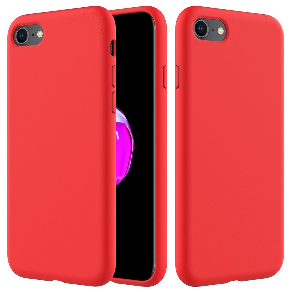 Edge Wrapped Liquid Silicone Phone Protection Case Cellphone Shell for iPhone 7/8/SE (2020)/SE (2022)