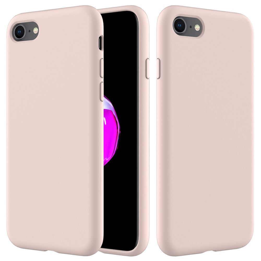 Edge Wrapped Liquid Silicone Phone Protection Case Cellphone Shell for iPhone 7/8/SE (2020)/SE (2022)