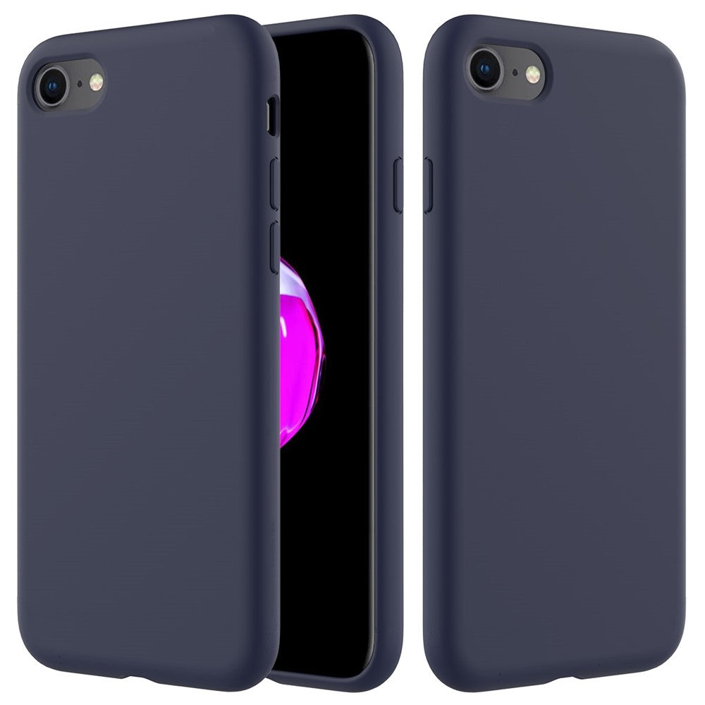 Edge Wrapped Liquid Silicone Phone Protection Case Cellphone Shell for iPhone 7/8/SE (2020)/SE (2022)