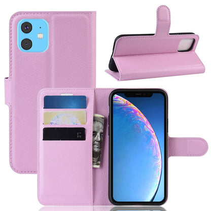 Litchi Skin Leather Wallet Stand Case for iPhone 11 6.1 inch (2019) with Soft TPU Inner Case