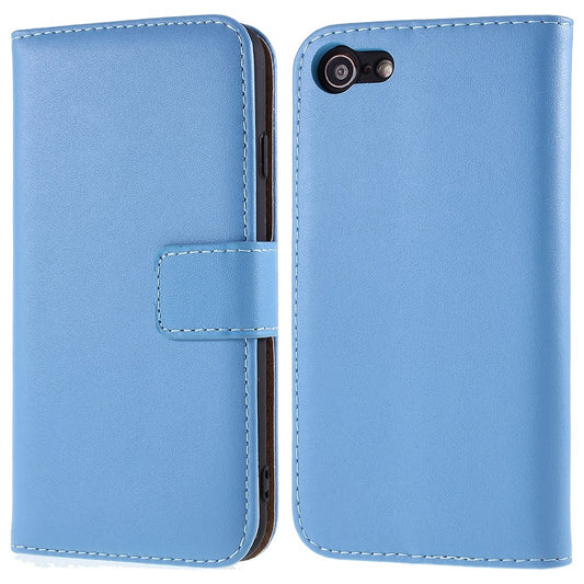 Stand Function Genuine Leather Wallet Flip Case with Secure Magnetic Closure for iPhone 8 / 7 / SE (2020) / SE (2022)