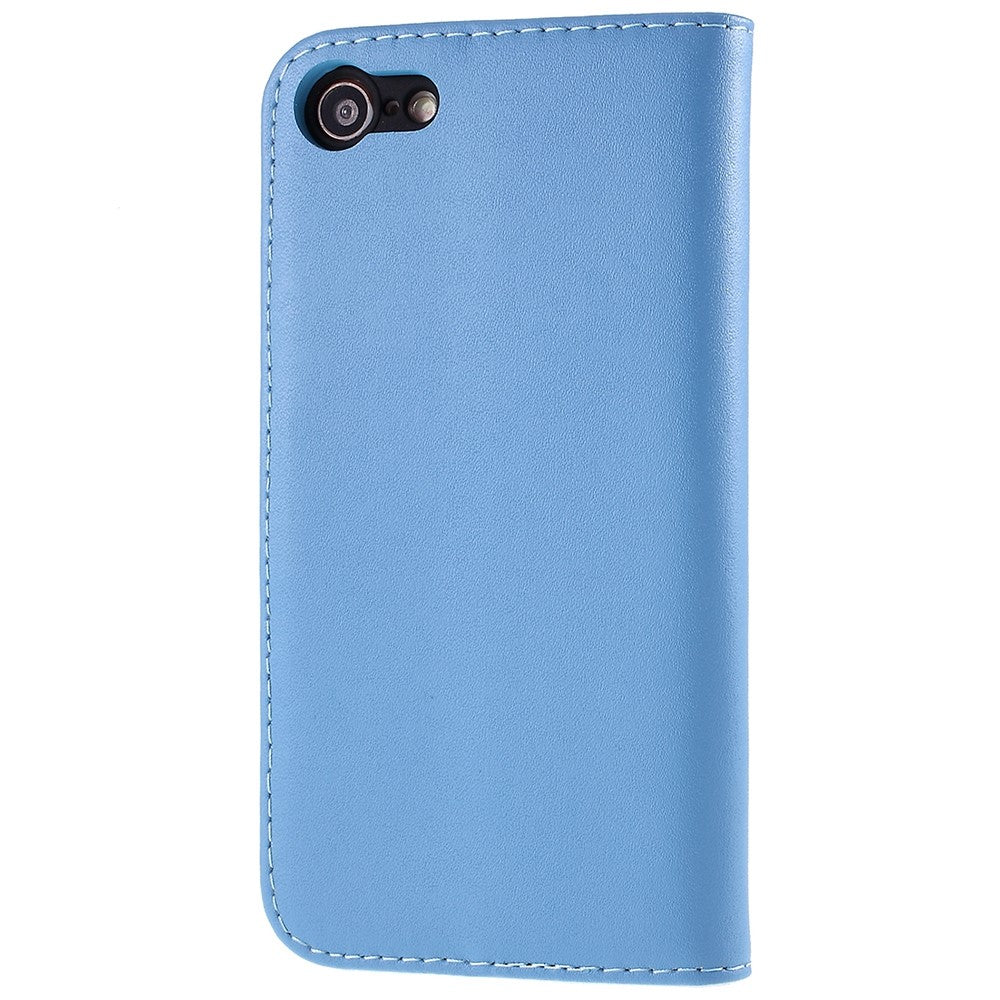 Stand Function Genuine Leather Wallet Flip Case with Secure Magnetic Closure for iPhone 8 / 7 / SE (2020) / SE (2022)