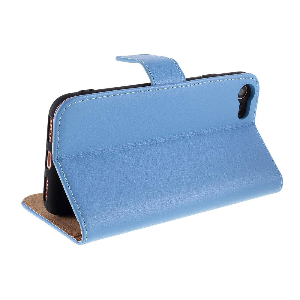 Stand Function Genuine Leather Wallet Flip Case with Secure Magnetic Closure for iPhone 8 / 7 / SE (2020) / SE (2022)
