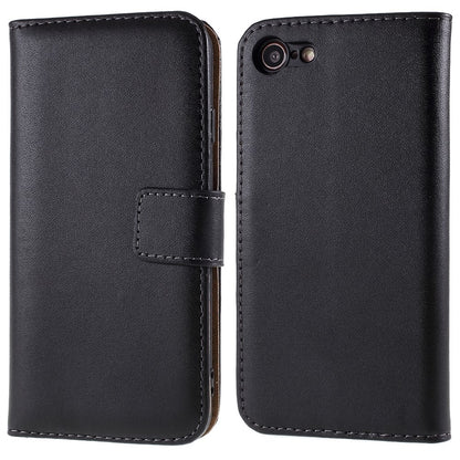 Stand Function Genuine Leather Wallet Flip Case with Secure Magnetic Closure for iPhone 8 / 7 / SE (2020) / SE (2022)