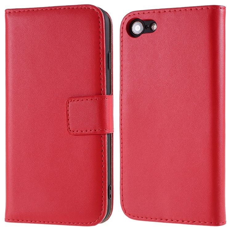 Stand Function Genuine Leather Wallet Flip Case with Secure Magnetic Closure for iPhone 8 / 7 / SE (2020) / SE (2022)