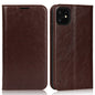 For iPhone 11 6.1 inch Crazy Horse Skin Genuine Leather Case Shockproof TPU Stand Wallet Flip Folio Cover