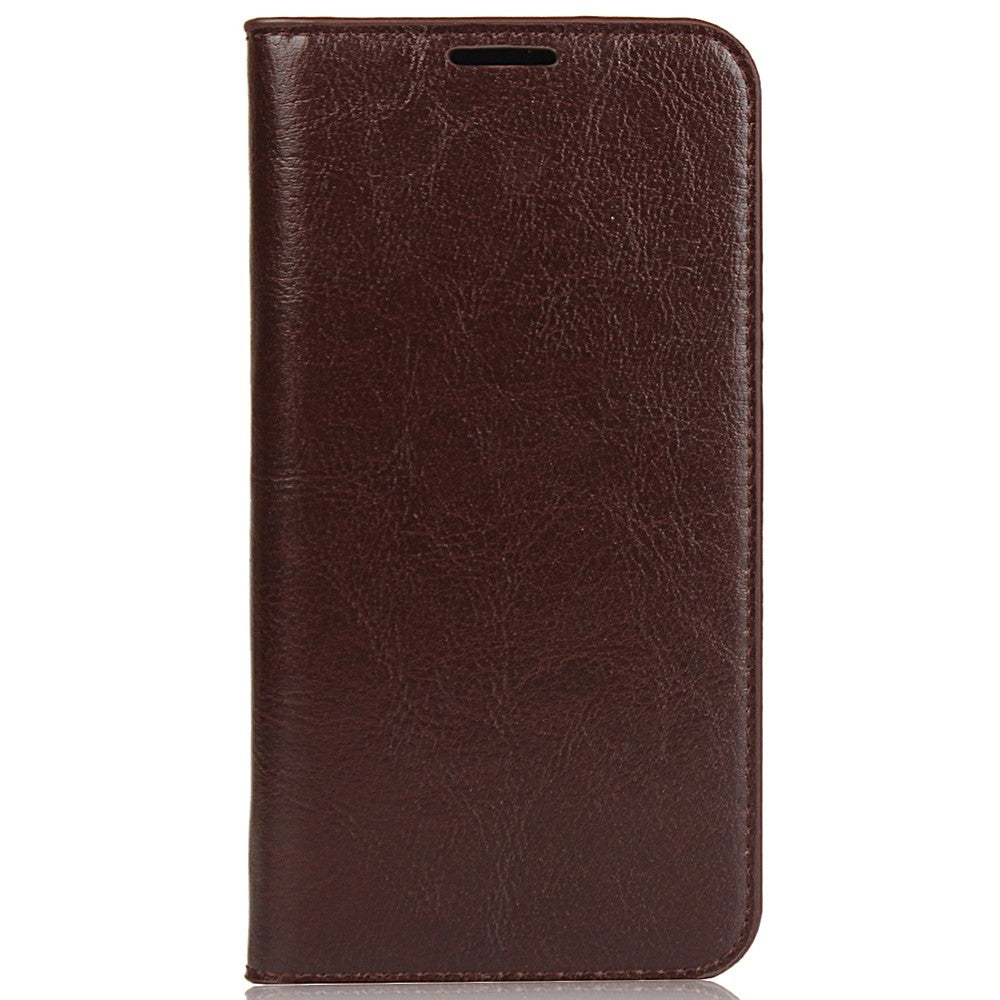 For iPhone 11 6.1 inch Crazy Horse Skin Genuine Leather Case Shockproof TPU Stand Wallet Flip Folio Cover