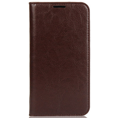 For iPhone 11 6.1 inch Crazy Horse Skin Genuine Leather Case Shockproof TPU Stand Wallet Flip Folio Cover
