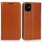 For iPhone 11 6.1 inch Crazy Horse Skin Genuine Leather Case Shockproof TPU Stand Wallet Flip Folio Cover