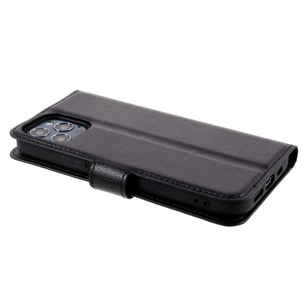 Litchi Surface Shell Leather Case with Stand for iPhone 12 Pro / 12 Mobile Phone Accessories
