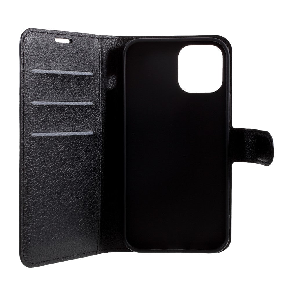 Litchi Surface Shell Leather Case with Stand for iPhone 12 Pro / 12 Mobile Phone Accessories